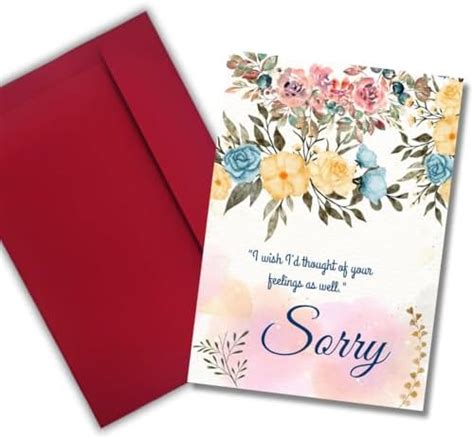 AanyaCentric Sorry Greeting Card - A5 Size Printed Card with Handmade ...