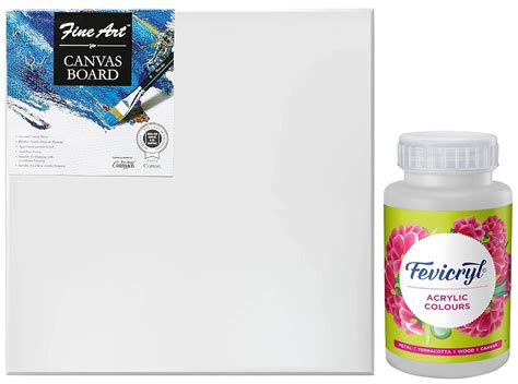 Fine Art Canvas Board 10 x 12 for Acrylic & Oil Painting with Fevicryl ...