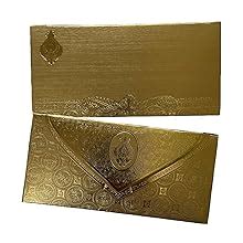 Vanya Creations Paper 3 Fold Taj Metallic Finish Shagun Envelopes for ...