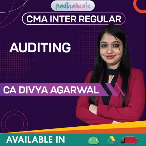 CMA Inter Auditing Classes | CA Divya Agarwal | Regular Batch ...