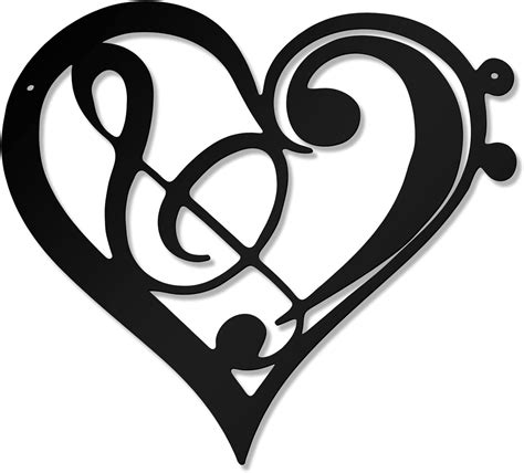 Zhengmy Heart Metal Music Wall Decor Musical Notes India | Ubuy