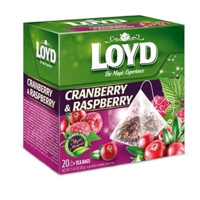 Buy Loyd Cranberry & Raspberry Flavoured Herbal-Fruit Tea, 20 Teabags ...