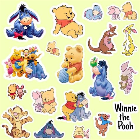 Winnie The Pooh Labels Classic Vintage Winnie The Pooh And Friends ...