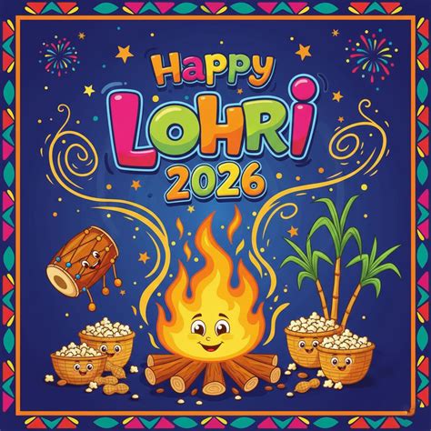 🔥 Happy Lohri 2026 Greetings Wishes Background Free Download 2026 | U