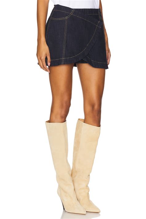 SOVERE Dusk Denim Skort in Ink | REVOLVE