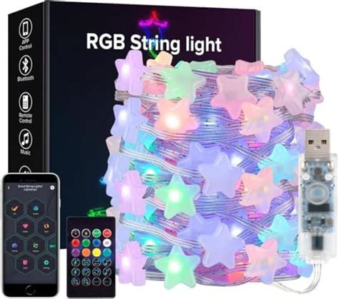Buy Gesto 5V Star Shape Serial String Lights - USB Smart Music Sync Led ...
