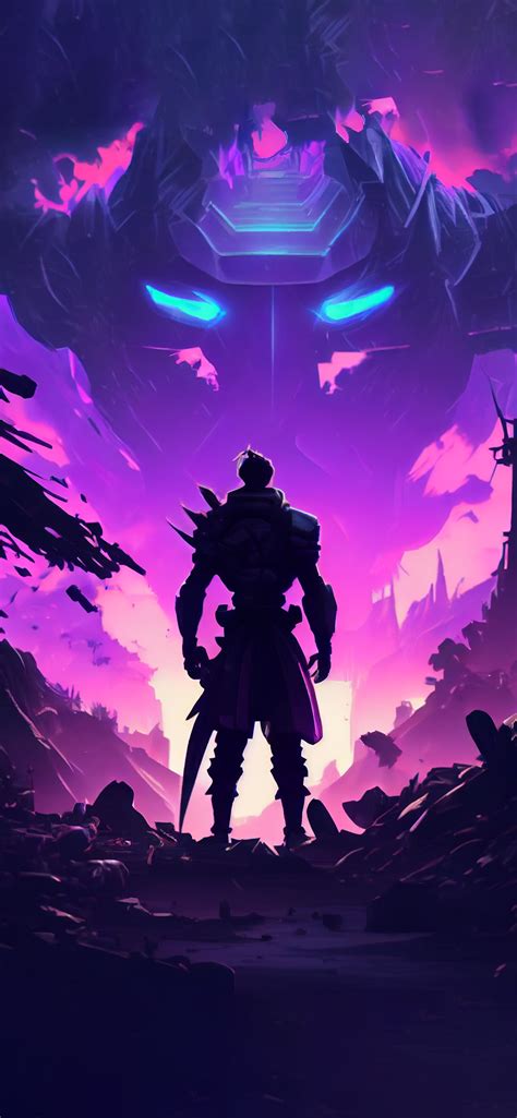 Fortnite Warrior vs Boss Purple Wallpapers - Fortnite Wallpapers 4k