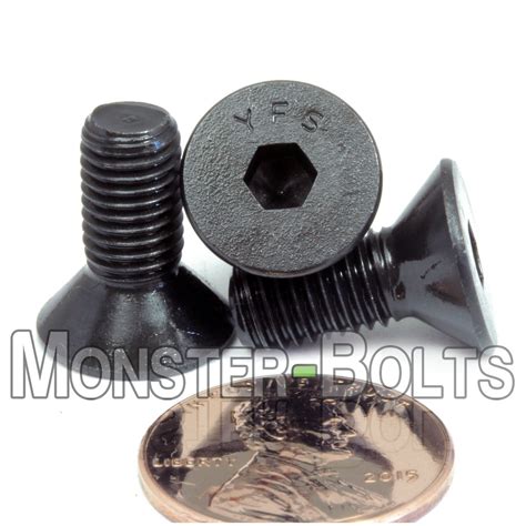 BULK Pricing - 1/4-28 Flat Socket Cap Screw, Alloy Steel w Black Ox