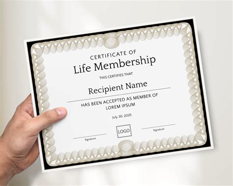 Life Membership Certificate Templates - Ablebionics