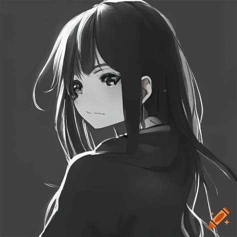 Cute side view of an aesthetic anime girl on Craiyon