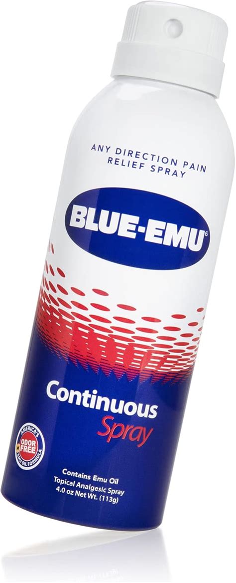 Blue-Emu Continuous Pain Relief Spray For Fast-Acting Joint & Muscle ...