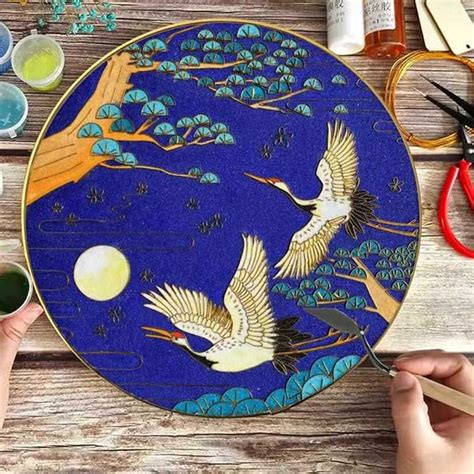 Generic Cloisonne Enamel Painting Diy Kit Pre Drawn Painting By ...