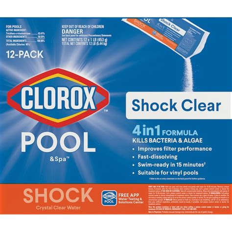 Clorox Pool&Spa 12 -Pack 192-oz Trichlor Pool Shock in the Pool Shock ...
