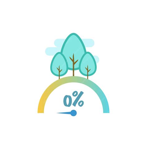 Netto nul CO2-uitstoot pictogram geïsoleerd op een witte achtergrond ...