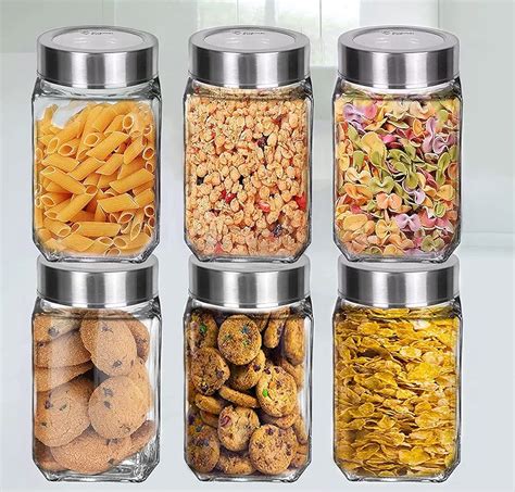 Piramal Glass Cubical Square 600ml Transparent Glass Jars & Containers ...