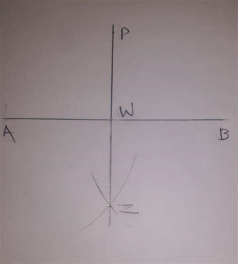 5) Draw a perpendicular to AB by taking a point ( outside the line ...