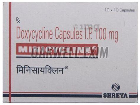 Minicycline 100mg Capsules Manufacturer, Exporter from Surat