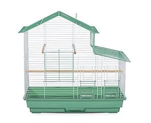 Prevue Pet Products SP41615-2 House Style Bird Cage, Small, Green ...