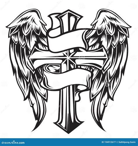 Cool Drawings Of Crosses With Wings