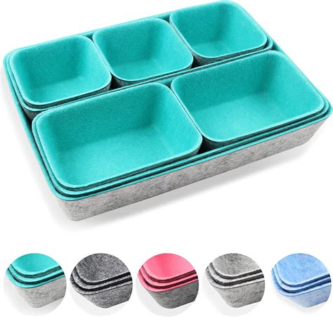 Buy Newthinking Felt Drawer Organizer Tray, 8 Pack Shallow Desk Drawer ...
