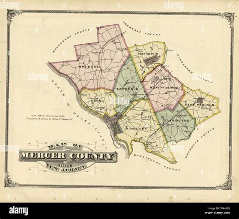 Combination atlas map of Mercer County, New Jersey Stock Photo - Alamy