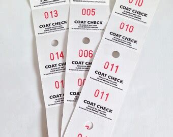 Image result for Plastic Coat Check Tags