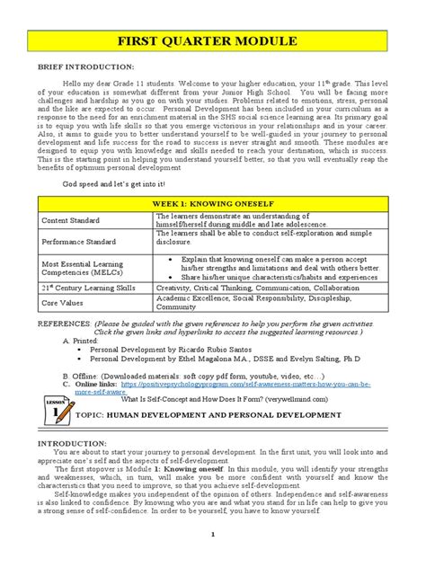 Module 1 Personal Development with Answer 的图像结果