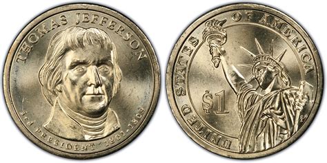 2007-D $1 Thomas Jefferson Position A (Regular Strike) Presidential ...