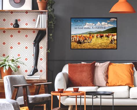 Buy FESOGO God Made A Farmer Wall Decor Farm Wal Art Christian ...