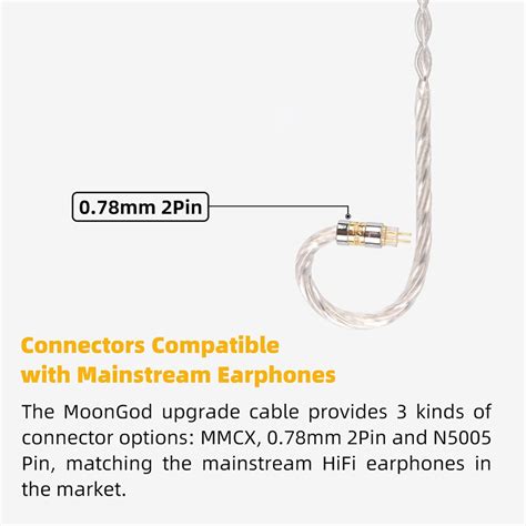 NiceHCK Moongod Japan Silver Upgrade Cable for IEMs | Concept Kart