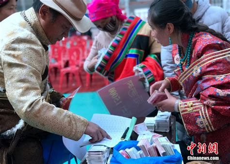 青海生态畜牧合作社分红 藏族牧民用袋装现金 - 西藏在线