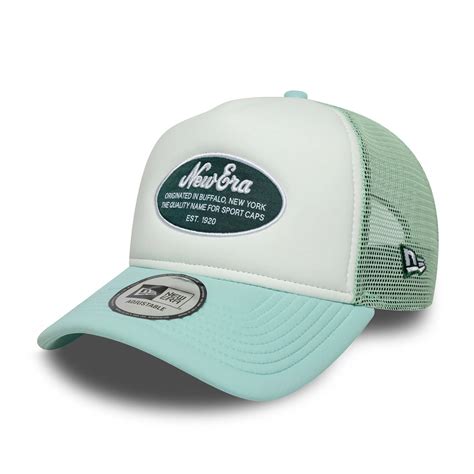 New Era Oval Foam Patch Pastel Green 9FORTY A-Frame Trucker Adjustable