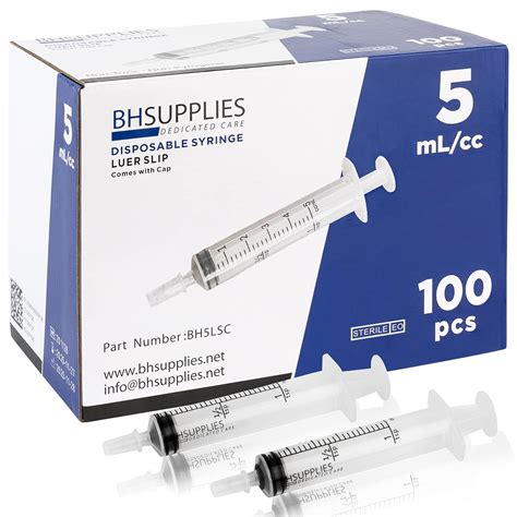 Buy 5ml Oral Dispenser Syringe with Cover, BH SUPPLIES - Individually ...