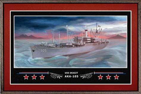 USS Skagit AKA-105 Box Framed Canvas Art – Navy Emporium