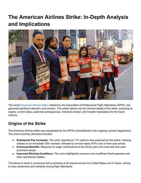PPT - The American Airlines Strike_ In-Depth Analysis and Implications ...