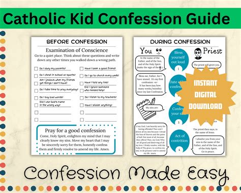 First Reconciliation Download | Examination of Conscience for Kids ...