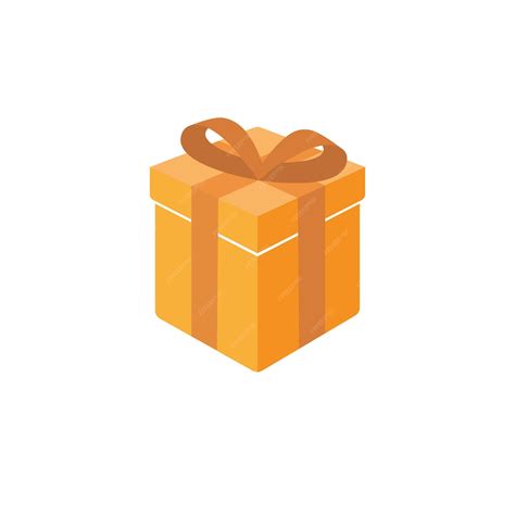 Premium Vector | Orange gift box icon isolated vector illustration on ...