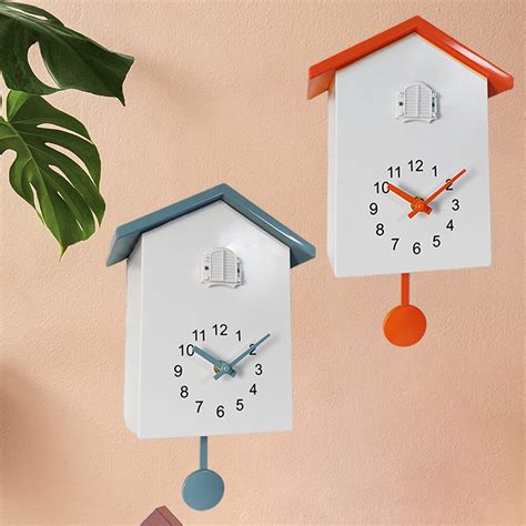 Cuckoo Wall Clock Birds Sounds Pendulum Clock Desk... - Grandado