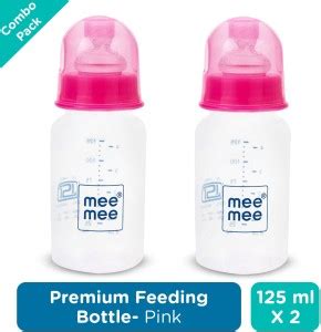 MeeMee Easy Flo Premium Baby Feeding Bottle (Pink, 125ml) - 125 ml ...