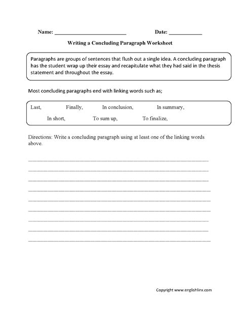 Image result for Paragraph Worksheets Printable