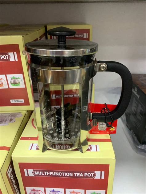 Heat-Resistant Glass French Press Coffee Pot, Stainless Steel Filter ...