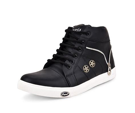 Buy ESSENCE Men's Vc 3101 High Top Synthetic Shoes - Black at Amazon.in