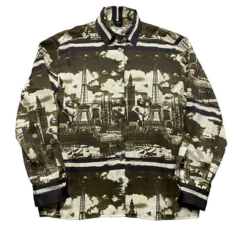 JEAN PAUL GAULTIER FEMME collage print polyester shirt | NOIR ONLINE