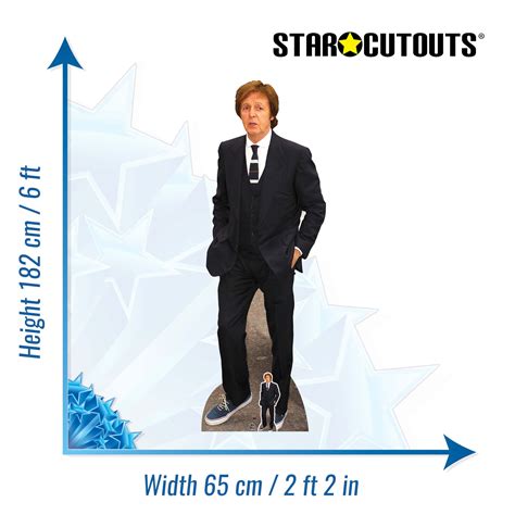 CS802 Paul McCartney Height 182cm Lifesize Cardboard Cut Out With Mini ...