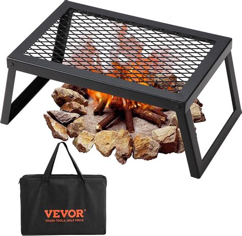 Amazon.com: VEVOR Folding Campfire Grill, 18" Portable Camping Grates ...