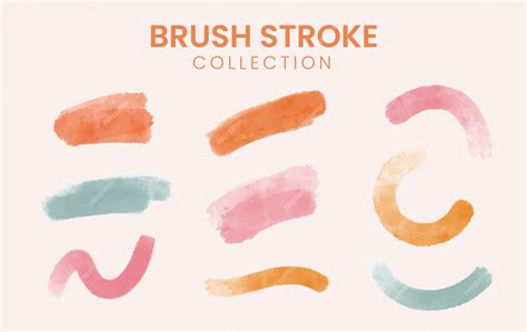 Premium Vector | Pastel brush strokes collection