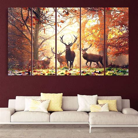 KYARA ARTS Multiple Frames, Beautiful Deers Nature Wall Painting for ...
