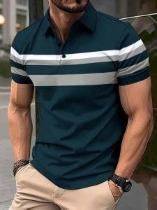 EyeBogler Colorblock Men Polo Neck Dark Blue T-Shirt - Buy EyeBogler ...