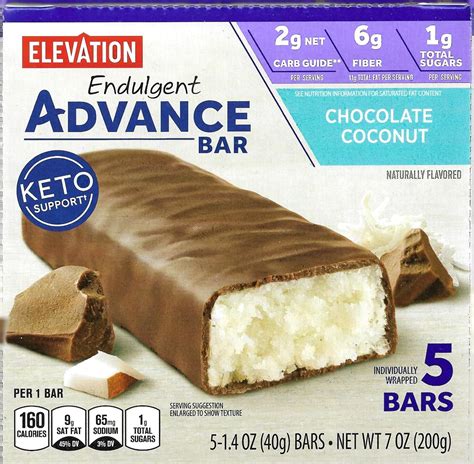Amazon.com : Millville Elevation Advance Chocolate Coconut Bars, Carb ...