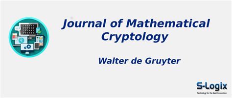 Journal of Mathematical Cryptology Walter de Gruyter Impact Factor | S ...